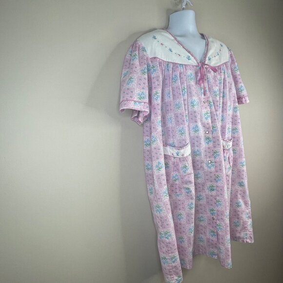 Vintage Moon Dance Women House Dress Robe 2X Kaftan Caftan Muu Muu Embroidered - Picture 10 of 12